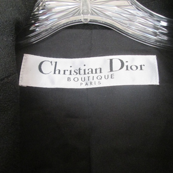 christian dior black wool blazer jacket size 4 - Picture 7 of 7